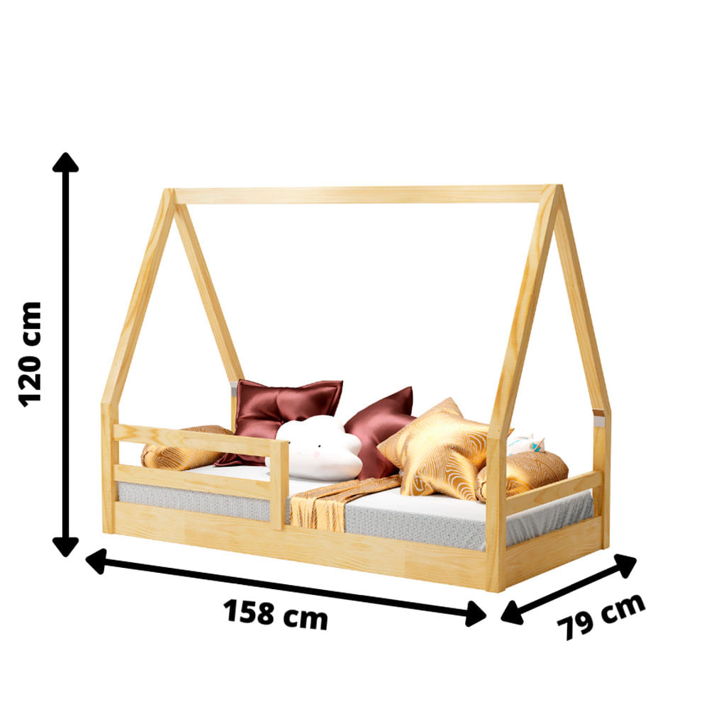 Cama Casinha Montessoriana Juliana com Madeira Naturam em Oferta