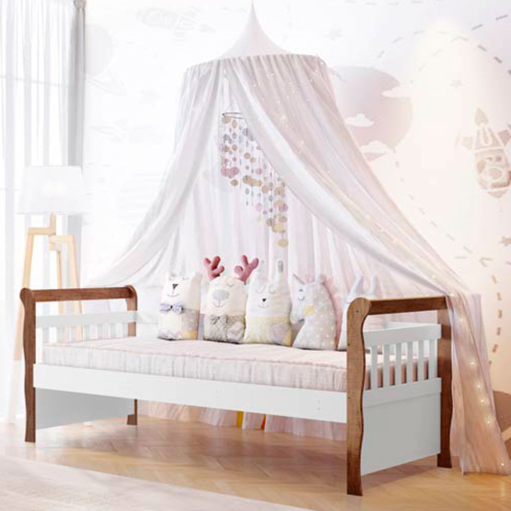 Quarto de Bebê Guarda Roupa Ariane 3 Portas com Gavetas Cômoda com Porta 3  Gavetas Bianca Berço 3 em 1 Gabrielle Amadeirado Carolina Baby